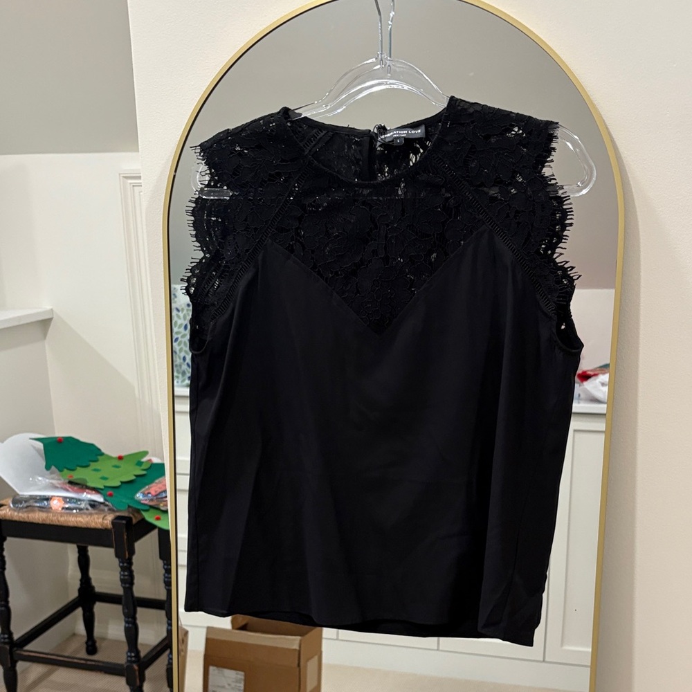 Generation Love Black Lace Blouse